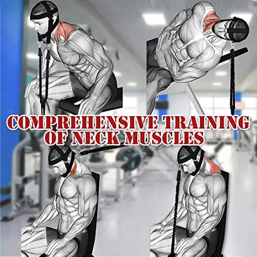 J Bryant Neck Harness Head - Weight Lifting with Resistance Bands - Adjustable Length Neck Training Strap with Door Anchor Neck Strength Training Equipment thumbnail 4
