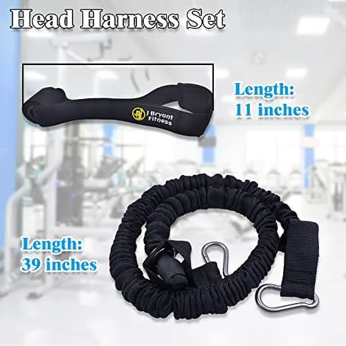 J Bryant Neck Harness Head - Weight Lifting with Resistance Bands - Adjustable Length Neck Training Strap with Door Anchor Neck Strength Training Equipment thumbnail 3