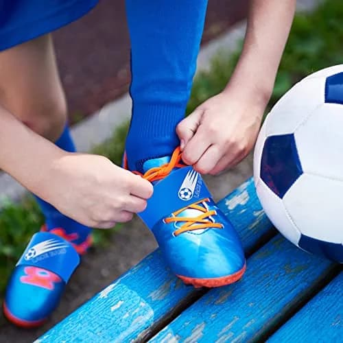 Patelai Blue 4 Pcs Soccer Lace Band Cleat Cover Youth Adult, Kids | Elastic Rubber for Secure Laces thumbnail 5