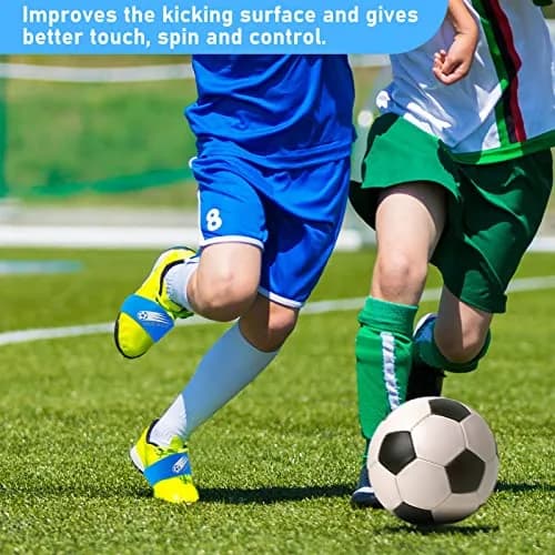 Patelai Blue 4 Pcs Soccer Lace Band Cleat Cover Youth Adult, Kids | Elastic Rubber for Secure Laces thumbnail 6