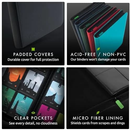 Vault X 9 Pocket Zip Trading Card Binder 360 Cards Exo-Tec Pink | Premium Card Protection thumbnail 7