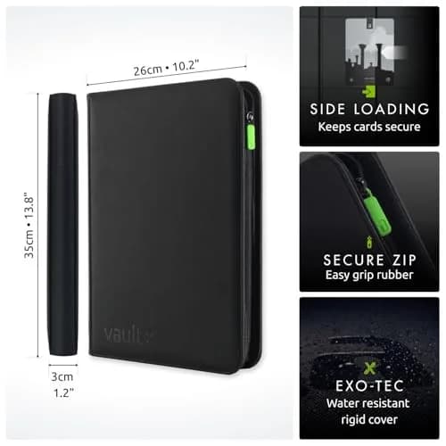 Vault X 9 Pocket Zip Trading Card Binder 360 Cards Exo-Tec Pink | Premium Card Protection thumbnail 2