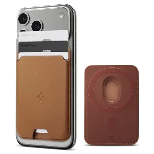 Spigen MagSafe Wallet, Holds 3 Cards | Slim Vegan Leather Card Holder with Strong Magnet thumbnail 1
