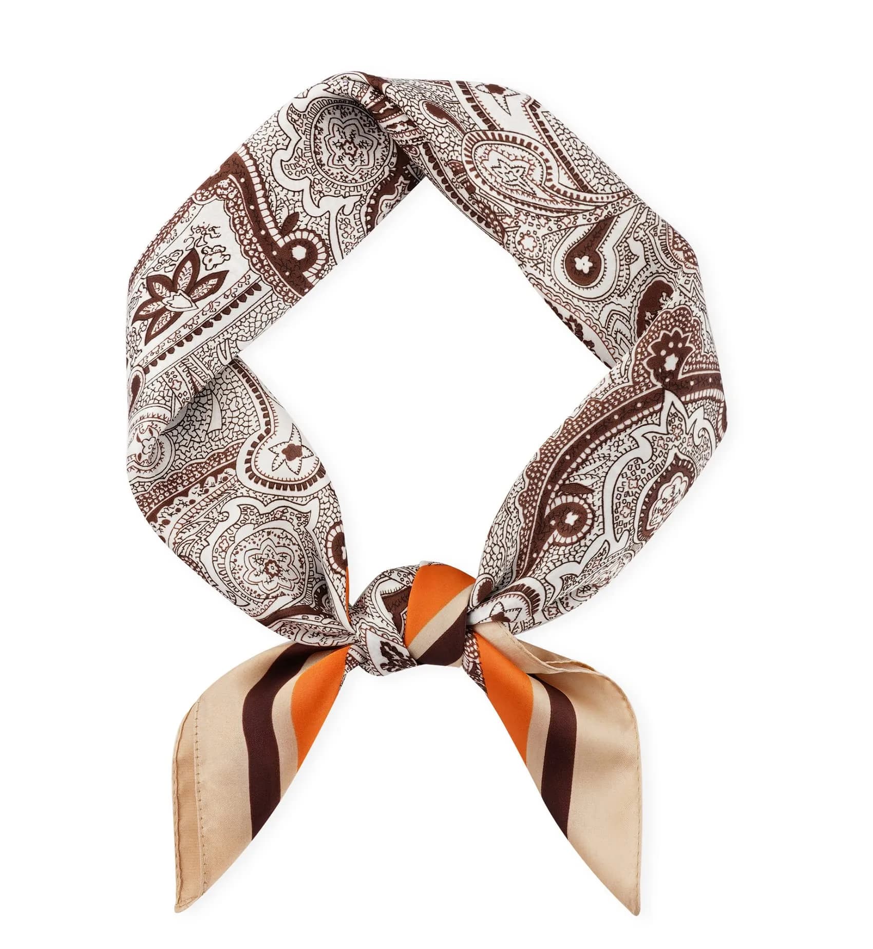 GERINLY Tribal Pattern Silk Neck Scarf for Men 69cm (27 Inch) | Classic Paisley Design for Western & Indian Wear