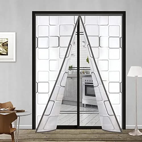 Alyseldy Insulated Door Curtain Magnetic Thermal Door Cover 74 x 81.5 Inch | Energy Saving for AC Rooms thumbnail 7