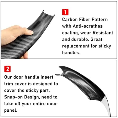 Jaronx Carbon Fiber Pattern Door Handle Covers for BMW X3 F25/X4 F26 (3-Piece Set) thumbnail 3