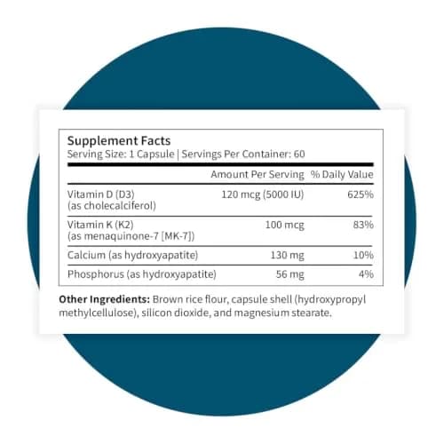 Pattern Wellness Vitamin K2 & D3 Supplement – 60 Capsules thumbnail 9
