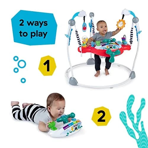 Baby Einstein Ocean Explorers Airplane Adventure 2-in-1 Activity Jumper with Lights & Music, 33.98" (86.3 cm) | Ages 6 Months+ thumbnail 2