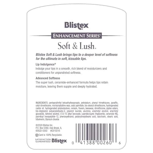 Blistex Soft & Lush Lip Protectant 0.13 Oz Tube Pack of 6 | Deep Moisturization & Conditioning thumbnail 4