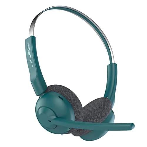 JLab Go Work Pop On-Ear Wireless Headset Teal | Bluetooth Multipoint Noise Canceling Boom Mic thumbnail 1