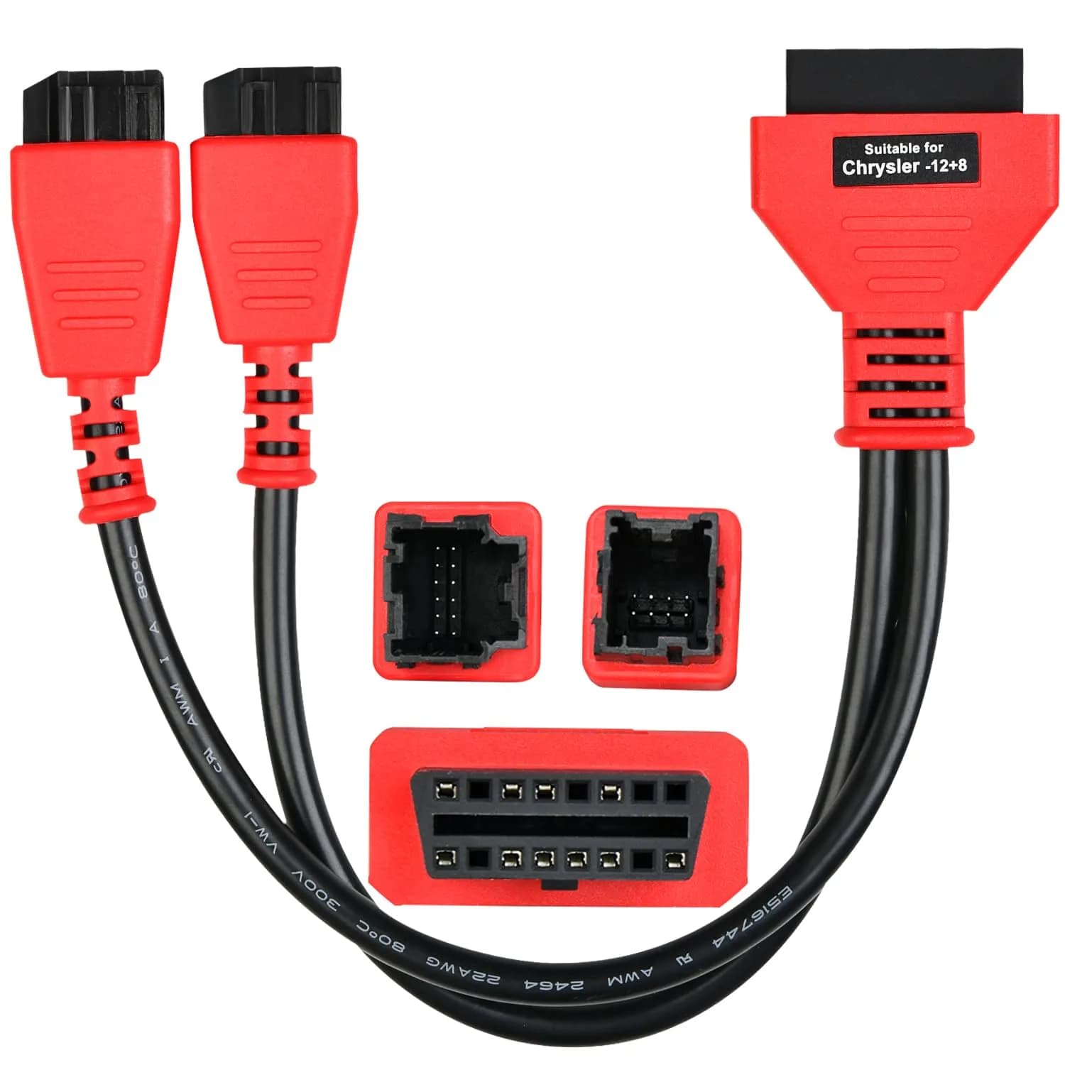 Autel OBD2 12+8 Adapter for Chrysler | Secure Gateway Bypass Cable, 40cm — Black