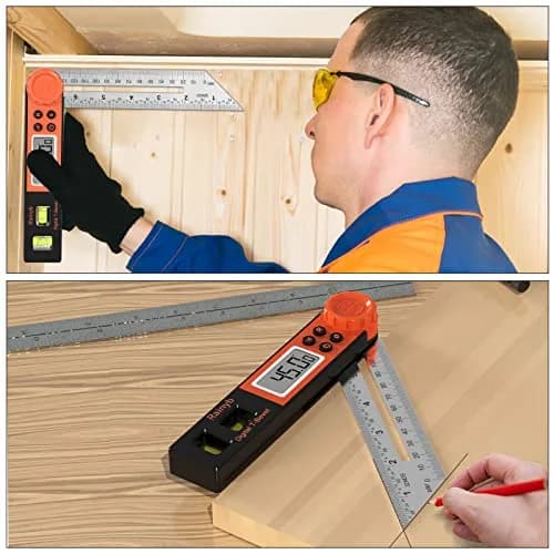Rainyb Digital Angle Finder & T Bevel Gauge 0-360° | LCD Display & Locking Knob for Woodworking, Construction, DIY thumbnail 6