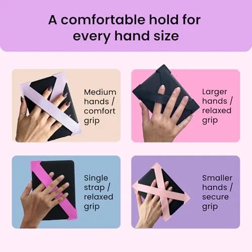 Strapsicle Hand Straps for 6" Kindle Basic 2022-2026 & Kobo Nia | Slim, Ergonomic Grip & Corner Protection thumbnail 4