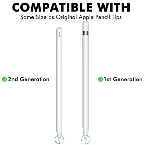 NIUTRENDZ White 4 Pack Replacement Tips for Apple Pencil 1st & 2nd Gen | Fine Point Metal Nib (1.95mm) thumbnail 2