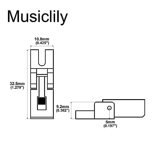 Musiclily Pro Individual 10.8mm Low Saddle for Floyd Rose Tremolo Bridge, Chrome | Guitar Bridge Saddle thumbnail 2