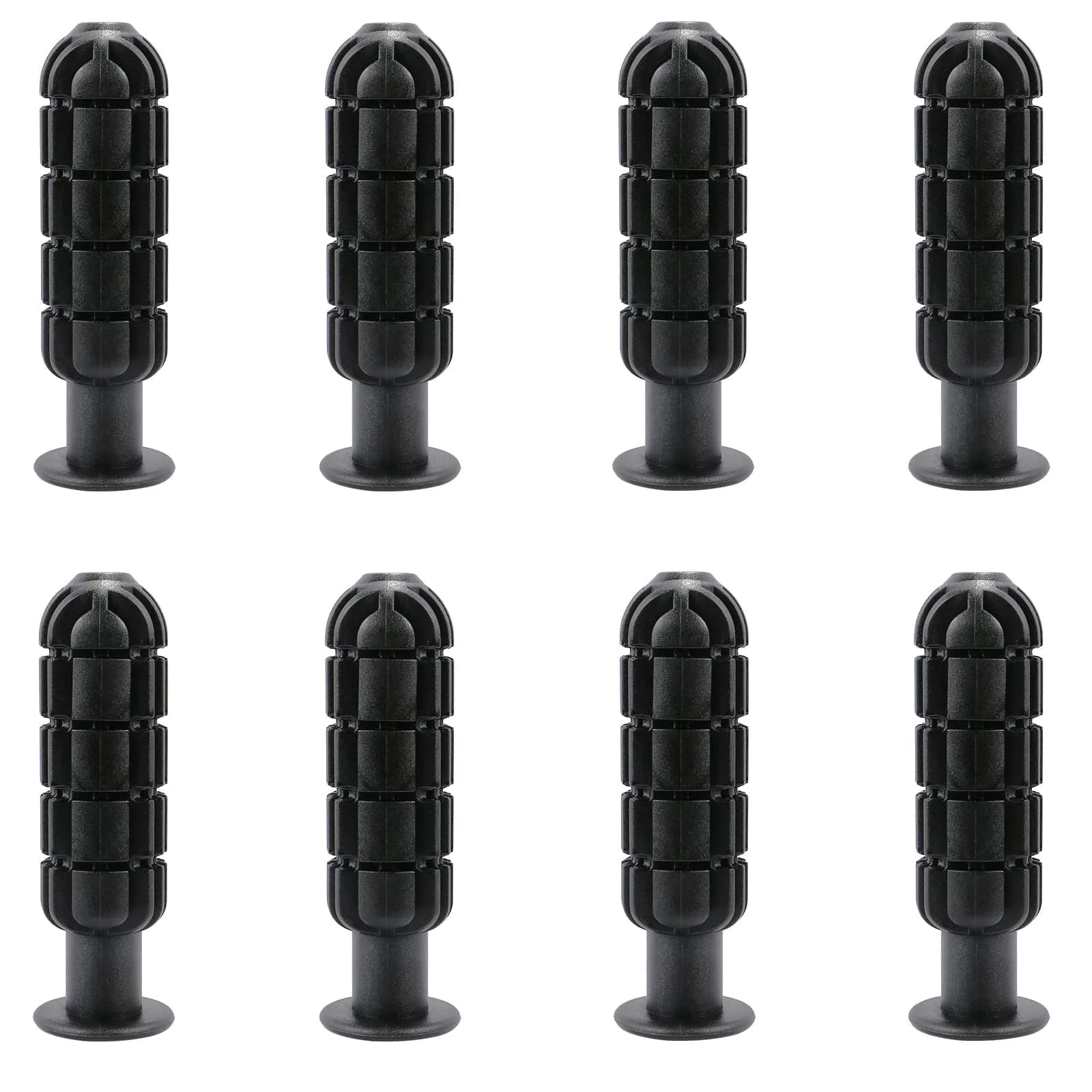 TOSAMZOO Black 8pcs Plastic Foosball Handles | Standard Foosball Table Replacement Grips