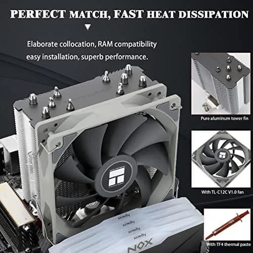 Thermalright Assassin King 120 SE CPU Air Cooler 148mm (5.83 inch) | 5 Heatpipes AGHP III thumbnail 4