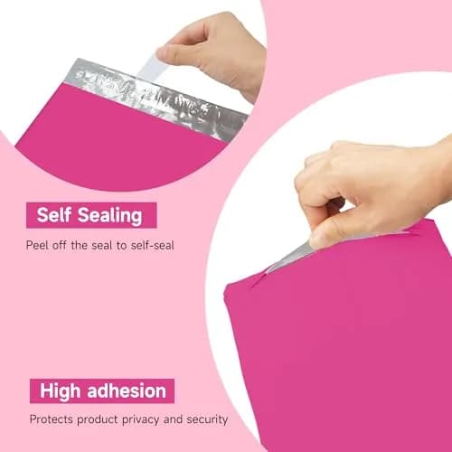 KKBESTPACK Pink Poly Mailers 10x13 in (100 Pcs) | Value Pack for Small Business Shipping thumbnail 4