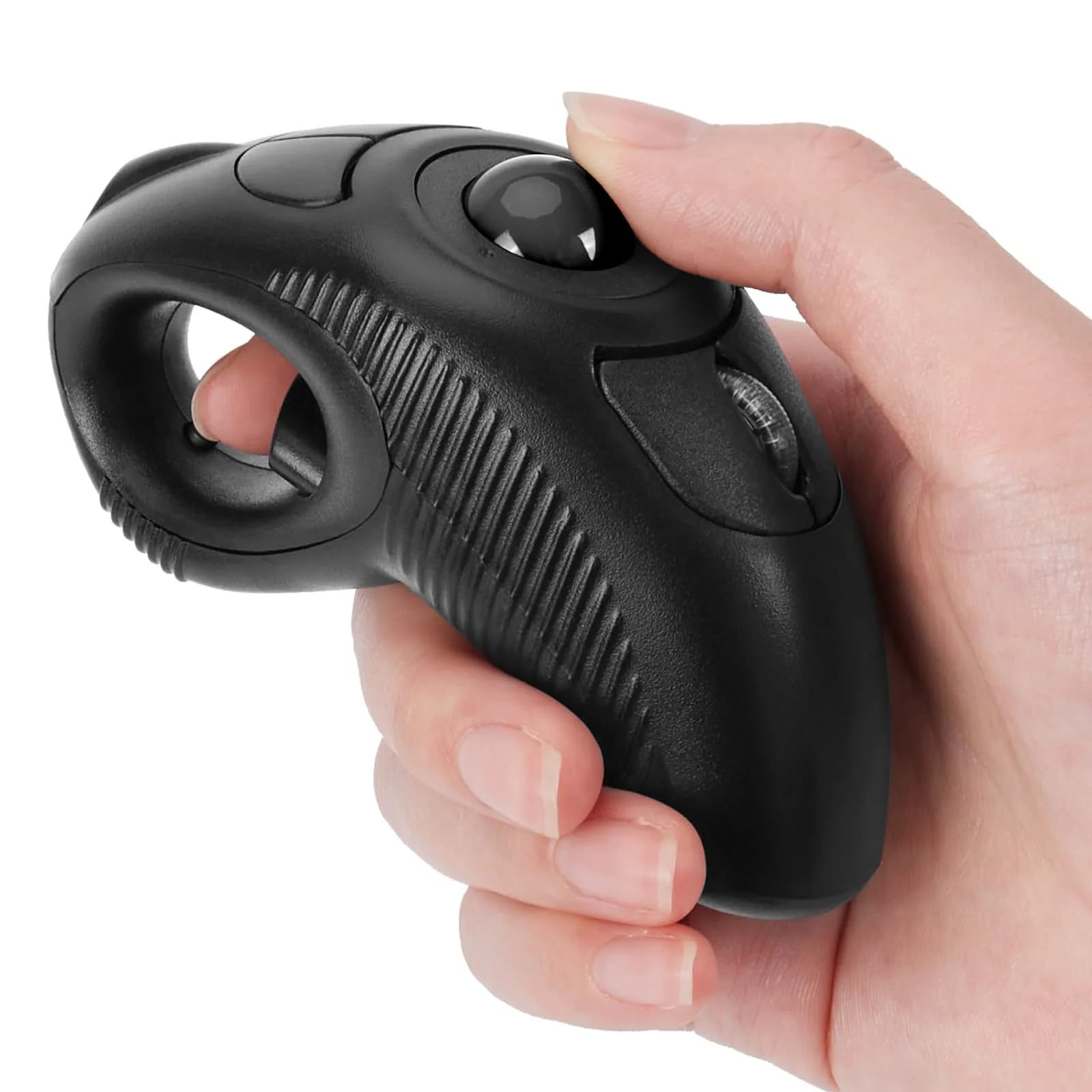 welspo Wireless Trackball Laser Mouse with AAA Battery | Ergonomic Design for Left & Right Hand