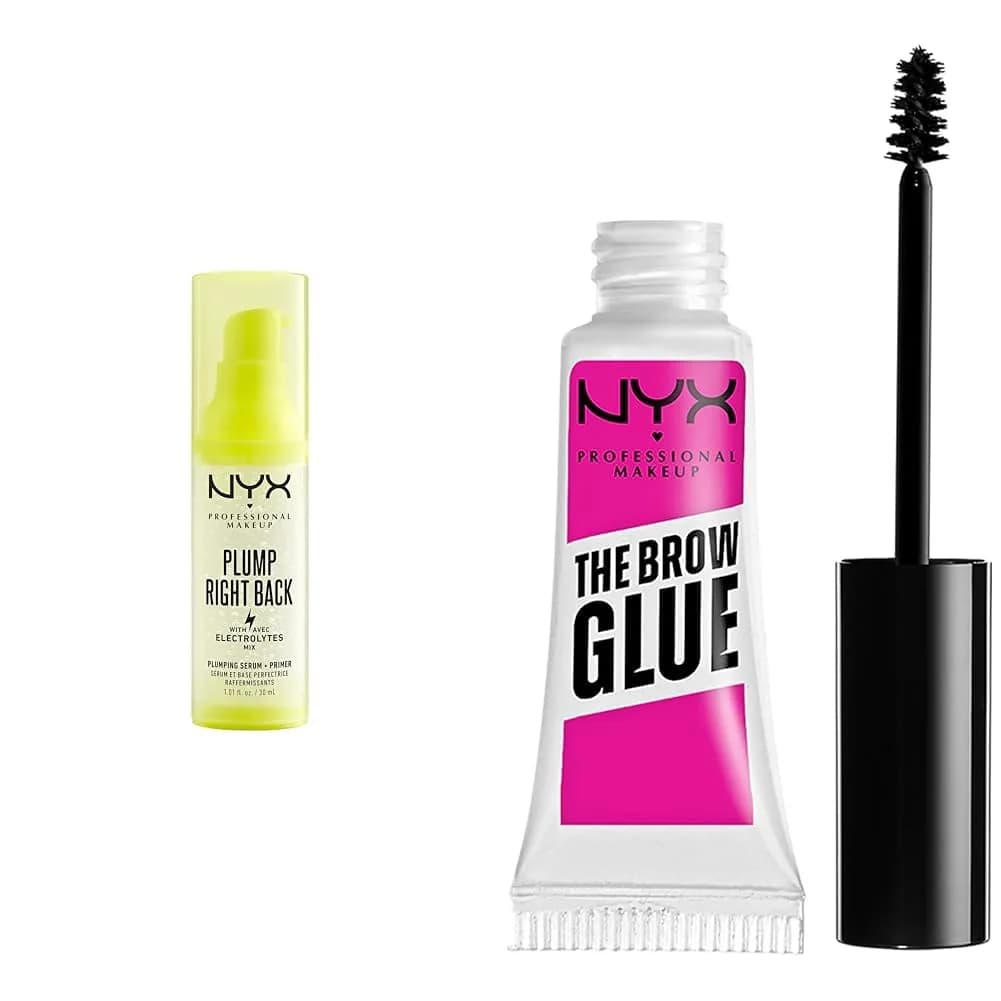 NYX PROFESSIONAL MAKEUP Plump Right Back Plumping Serum & Primer, 30ml | Hyaluronic Acid & Vitamins for All Skin Types — black