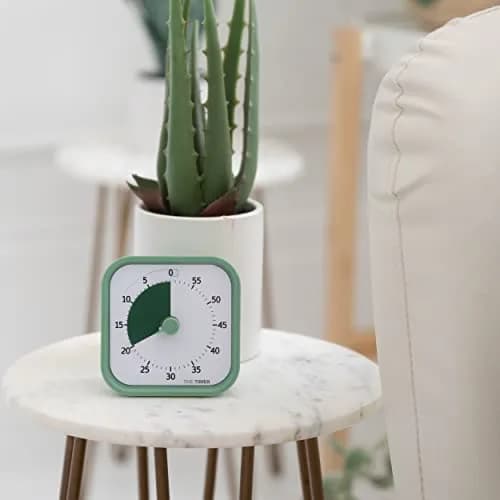 TIME TIMER Home MOD – 60-Minute Visual Timer Silent Study Tool for Kids & Adults, Fern Green thumbnail 2
