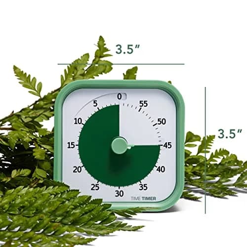 TIME TIMER Home MOD – 60-Minute Visual Timer Silent Study Tool for Kids & Adults, Fern Green thumbnail 3