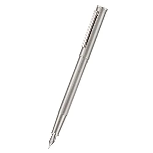 Asvine Stainless Steel Fine Nib Fountain Pen 136mm (5.35 in) | Classic Writing Instrument thumbnail 3