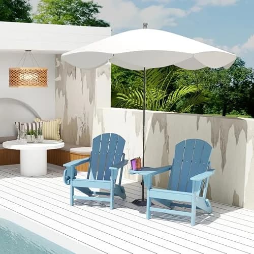 FOOWIN Folding Adirondack Chair Set of 2 | Weatherproof HDPE, 400 lbs Capacity, Ergonomic Design thumbnail 7
