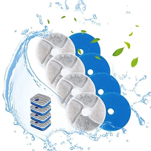 SORON Cat Water Fountain Filters, 4 Pack Replacement Filters, 4.13 inch Diameter | Advanced 3-Stage Filtration for Clean Water thumbnail 1