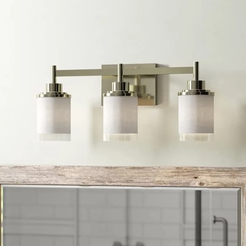 Eidonta White Linen Frosted Glass Lamp Shade Covers | 4 Pack, 5.9in Height, 3.9in Diameter, Fitter 1.65in, Cylinder Fixture, Globe Replacement thumbnail 3