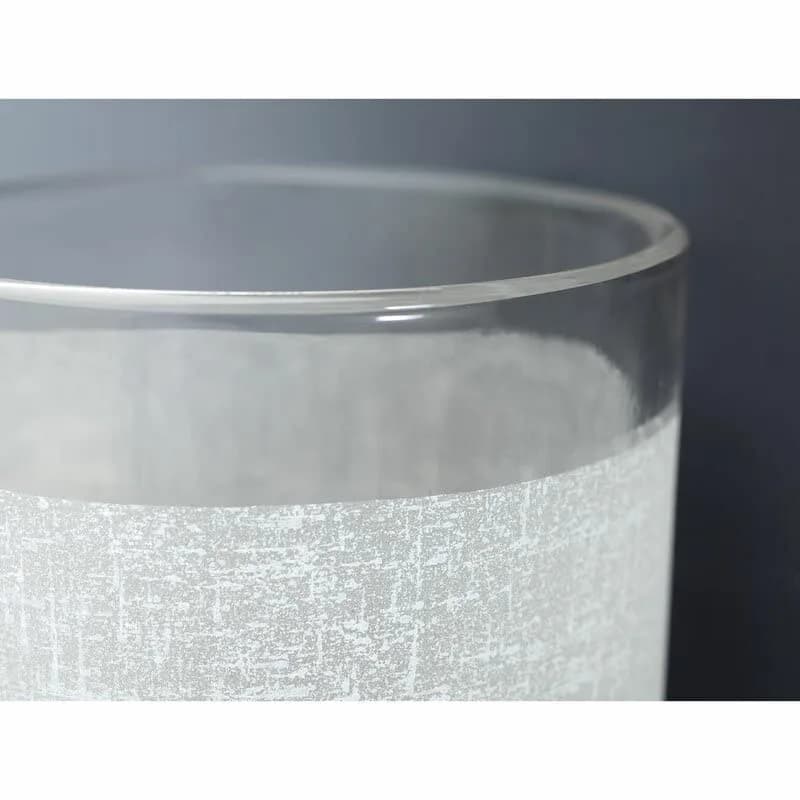 Eidonta White Linen Frosted Glass Lamp Shade Covers | 4 Pack, 5.9in Height, 3.9in Diameter, Fitter 1.65in, Cylinder Fixture, Globe Replacement thumbnail 8