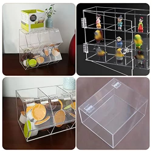 Sliverdew Acrylic Self-Adhesive Hinges 45x35 mm (12 Pcs) | Transparent, Load Bearing 0.08kg thumbnail 3