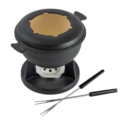 Swissmar Lucerne Cast Iron Fondue Set, 10-Piece, 2 Liter | Elegant & Versatile Enamel Pot for Cheese, Chocolate & Meat thumbnail 1