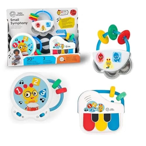 Baby Einstein Small Symphony 3-Piece Musical Toy Set, 3 Instruments | Encourages Musical Exploration & Fine Motor Skills thumbnail 1