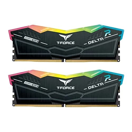 TEAMGROUP T-Force Delta RGB DDR5 RAM 32GB (2x16GB) 7600MHz CL36 Black | High-Speed Desktop Memory Module thumbnail 1