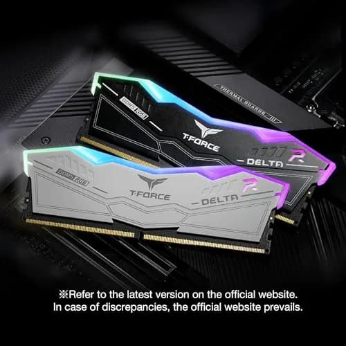 TEAMGROUP T-Force Delta RGB DDR5 RAM 32GB (2x16GB) 7600MHz CL36 Black | High-Speed Desktop Memory Module thumbnail 5
