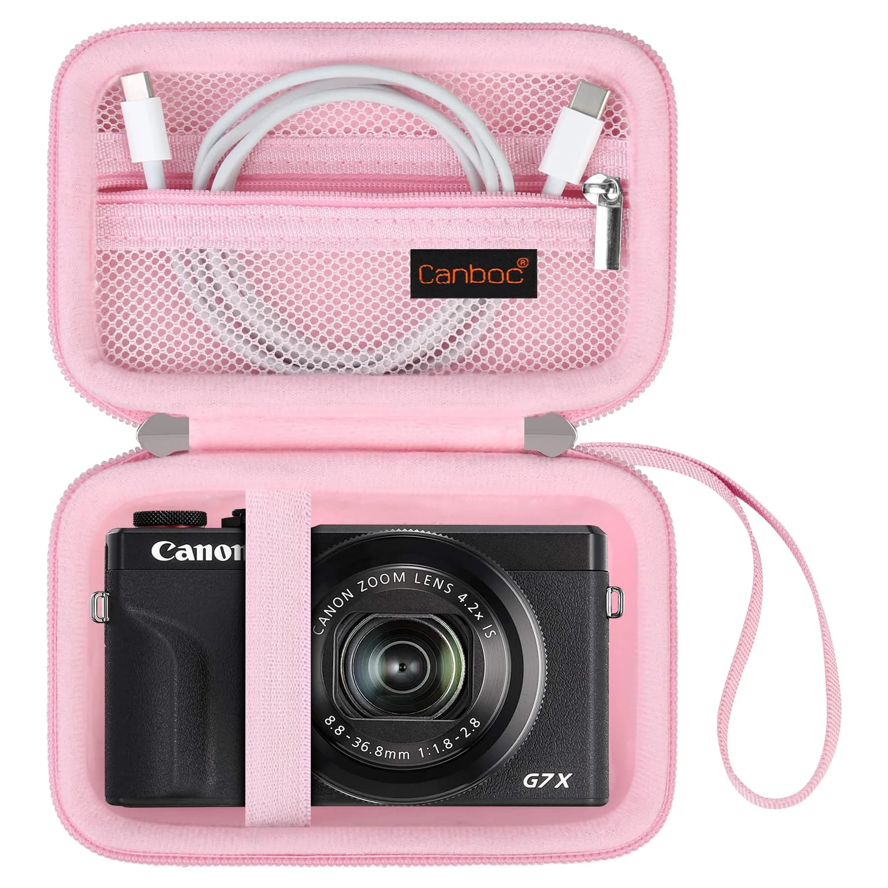 Canboc Camera Case for Canon PowerShot G7X Mark III/II, Sony Cybershot, RICOH GR IV, Kodak Pixpro 13.0cm (5.1") | Protects Against Scratches & Dust — A-Pink
