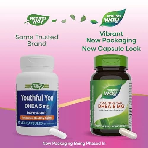 Nature's Way Youthful You DHEA 5 Mg Vegan Capsules 120 Count (2 Pack) | Supports Healthy Aging & Hormone Production thumbnail 2