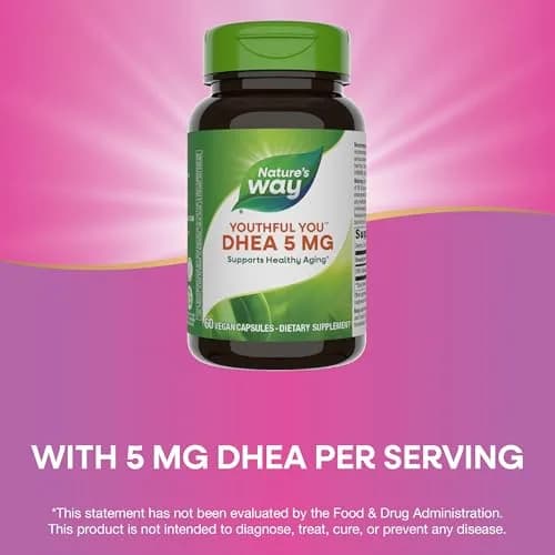 Nature's Way Youthful You DHEA 5 Mg Vegan Capsules 120 Count (2 Pack) | Supports Healthy Aging & Hormone Production thumbnail 4
