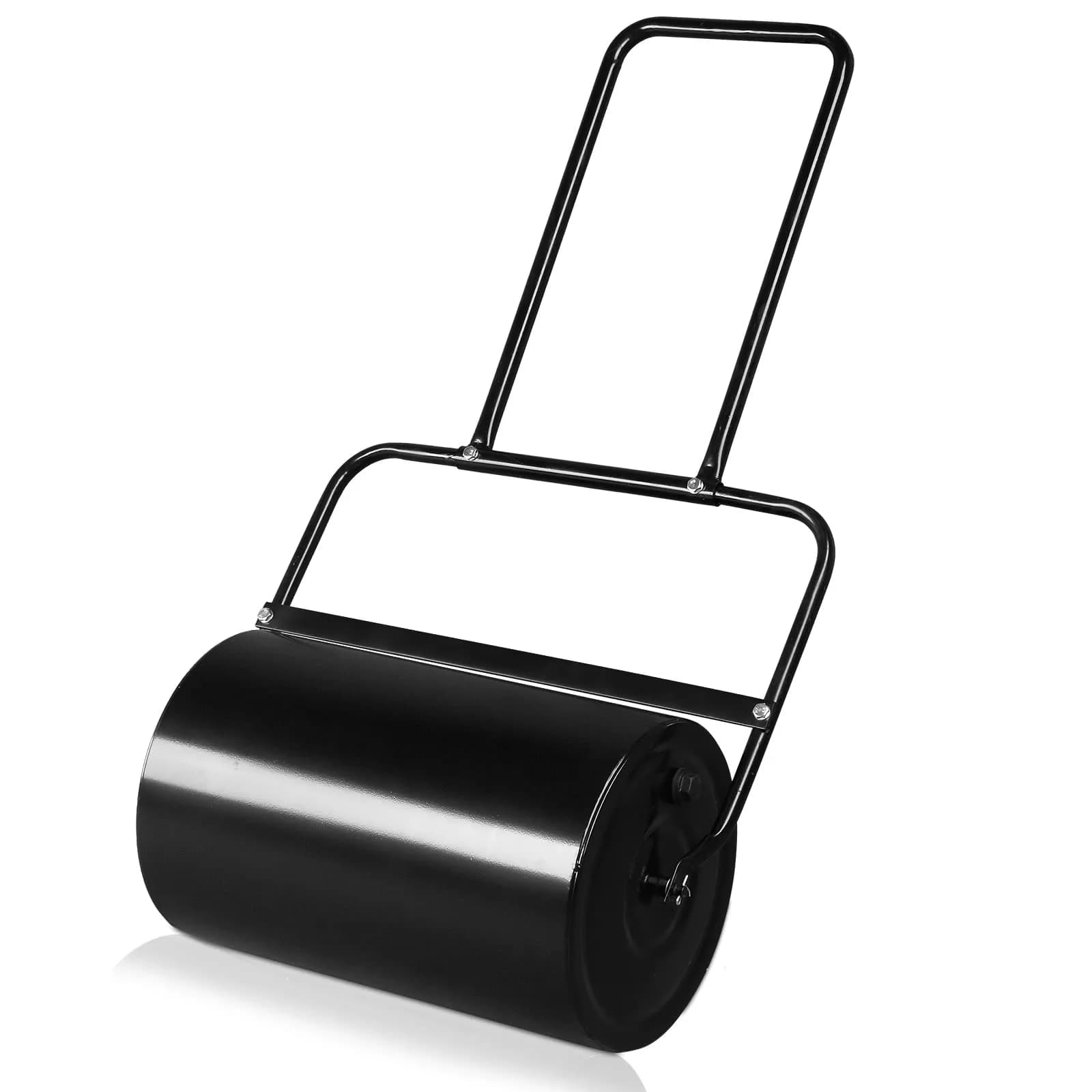 Outvita Lawn Roller, 13 Gallons, Water & Sand Filled, Green | Durable Steel, U Handle, Easy Storage — Black / 12.6 x 19-inch/ 10 Gal