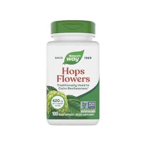 Nature's Way Hops Flowers 620 mg | Traditional Calming Herbal Supplement for Restlessness, Vegan & Gluten Free thumbnail 1