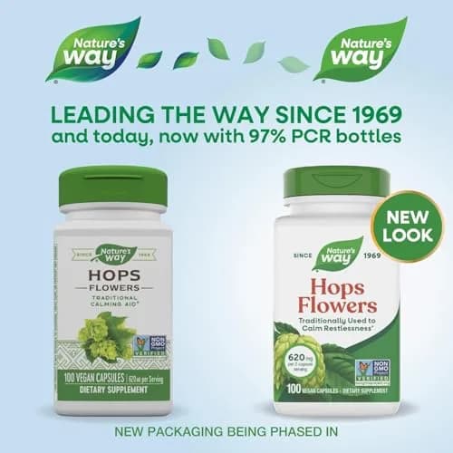 Nature's Way Hops Flowers 620 mg | Traditional Calming Herbal Supplement for Restlessness, Vegan & Gluten Free thumbnail 2