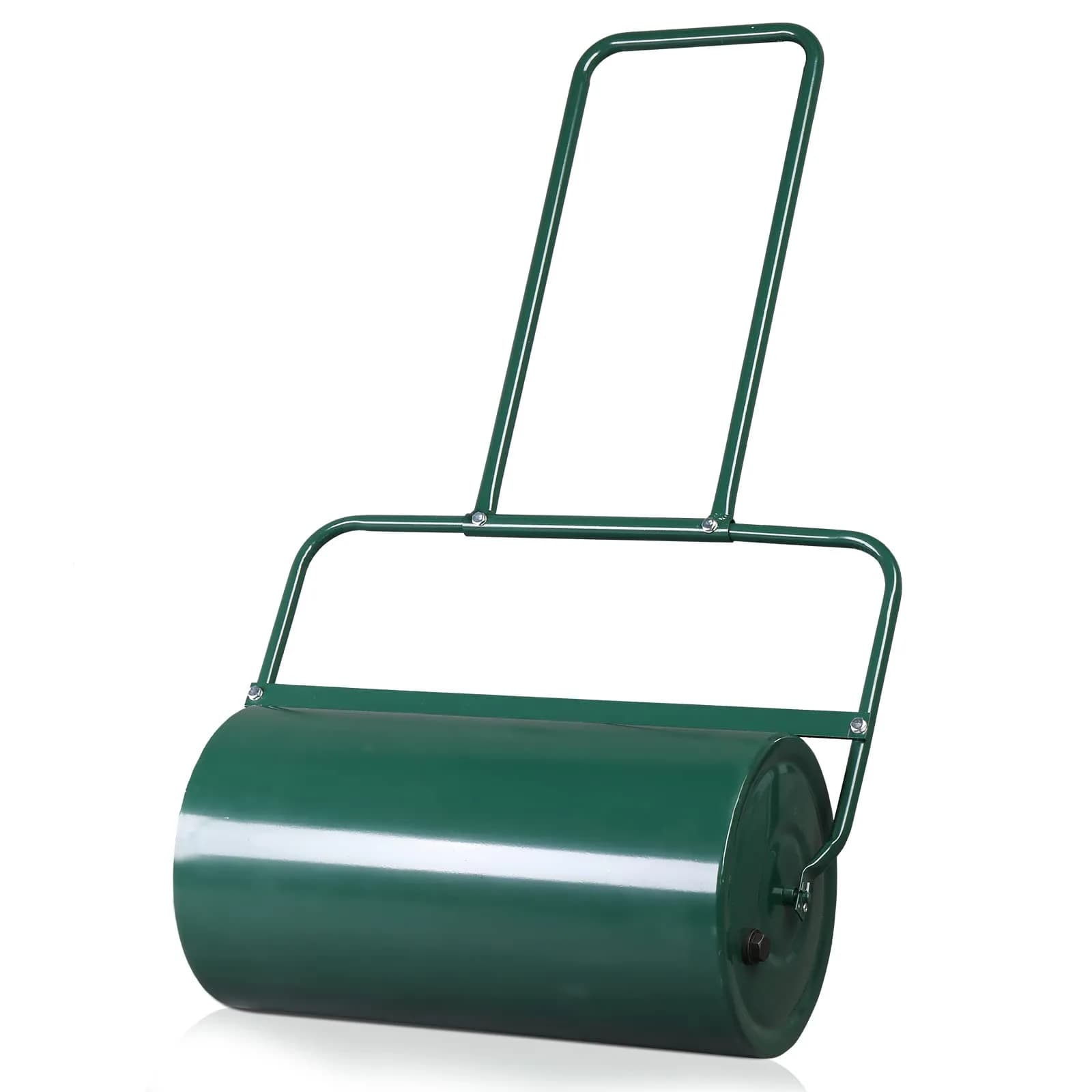Outvita Lawn Roller, 13 Gallons, Water & Sand Filled, Green | Durable Steel, U Handle, Easy Storage