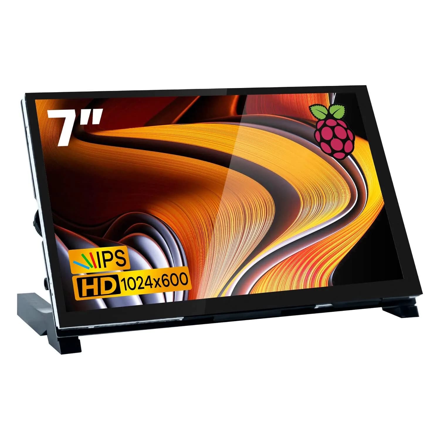 Hosyond 7 Inch IPS LCD Touch Screen Monitor 1024x600 (18cm) | 5-Point Capacitive Touch, HDMI Input, 16:9 Aspect Ratio — 7 in