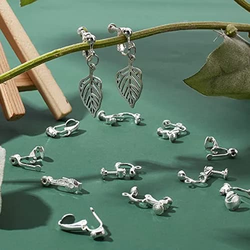 SUNNYCLUE Jewelry Findings 16pcs Silver Non Pierced Earring Converters | Easy to Use & Marine Style Design thumbnail 5