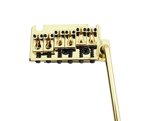 Guyker Non-locking 2 Point Guitar Tremolo Bridge 83.2 x 40.3mm | Brass Block, CNC Machined, Gold thumbnail 3
