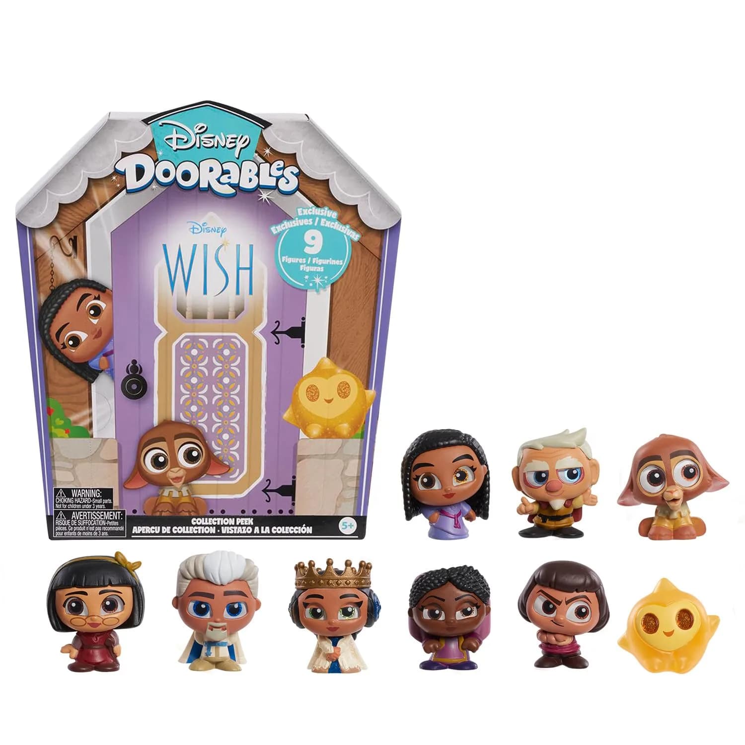 Disney Doorables Wish Collector Peek Blind Bag Figures 9-Pack | Mystery Toy for Ages 5+