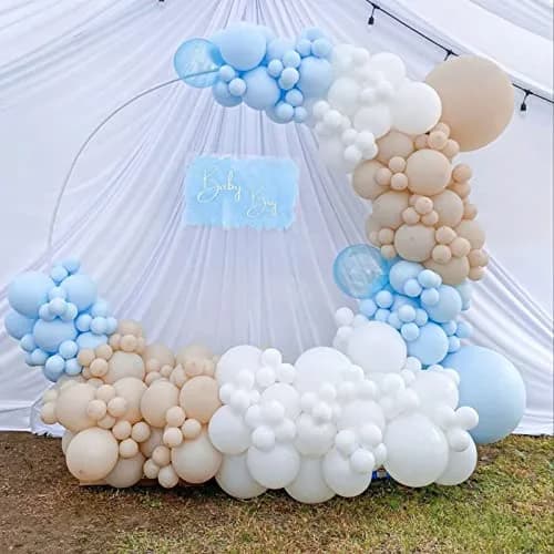 Voircoloria 130pcs White Party Balloons Garland Arch Kit, 18 12 10 5 Inch | Assorted Colors Balloon thumbnail 4