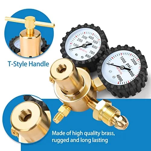 BETOOLL Nitrogen Regulator 0-800 PSI Brass | Accurate Pressure Control for HVAC & Soldering thumbnail 3