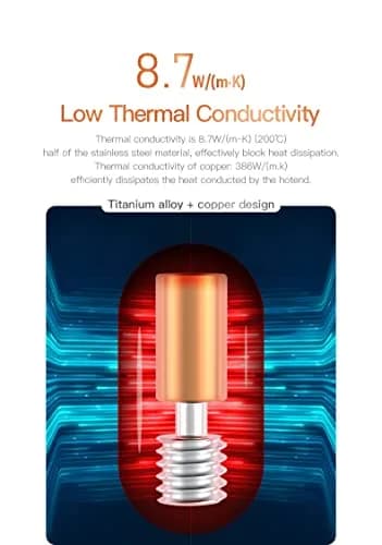 Lokkr Sprite Extruder Pro Heating Block Kit 300°C Titanium Heatbreak Nickel Copper Nozzle 0.4mm | High-Temp 3D Printer Upgrade thumbnail 4